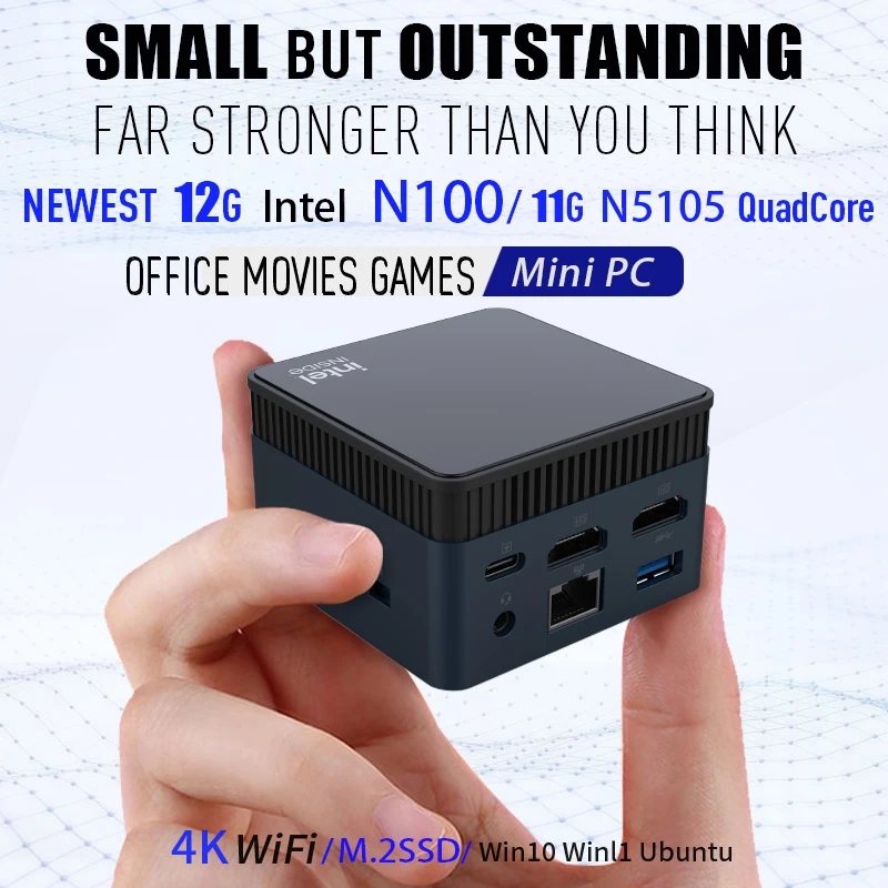 ZX01 PLUS Intel Alder Lake N100 Windows 11 4 Core Mini PC DDR5 12GB 128GB M.2 SSD WIFI5 BT4.2 Desktop Computer Gaming
ZX01 PLUS Intel Alder Lake N100 Windows 11 4 Core Mini PC DDR5 12GB 128GB M.2 SSD WIFI5 BT4.2 Desktop Computer Gaming