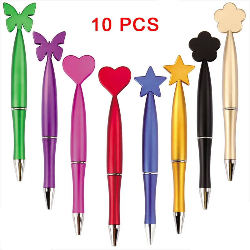 10PC/Lot Lovely Creative Butterfly Five-pointed Star Flower Heart-shaped Ball Pen Student Black Gel Pen School Office Stationery
10PC/Lot Lovely Creative Butterfly Five-pointed Star Flower Heart-shaped Ball Pen Student Black Gel Pen School Office Stationery