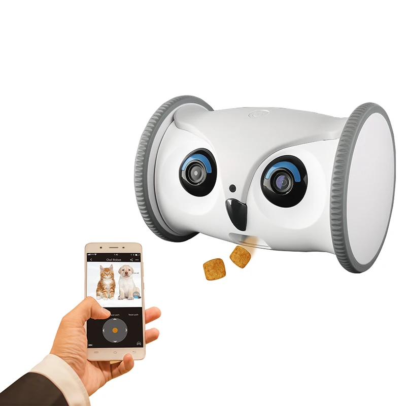 Pet Intelligent Companion Owl Robot Full HD Camera With Treat Dispenser Interactive Toy Dogs And Cats Mobile Control Via App
Pet Intelligent Companion Owl Robot Full HD Camera With Treat Dispenser Interactive Toy Dogs And Cats Mobile Control Via App