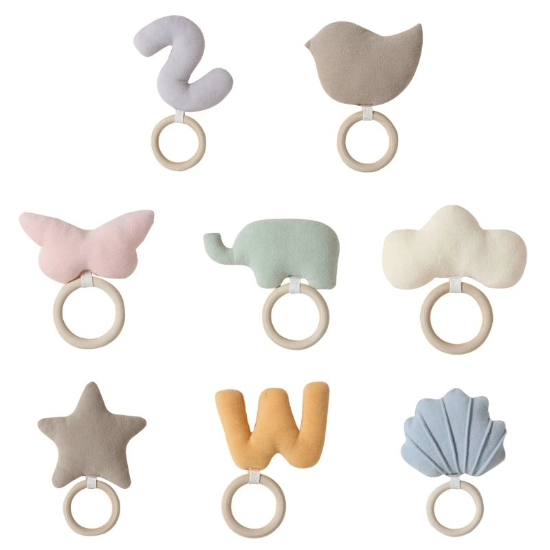 Infant Handbell Cartoon Teething Rings Sensory Rattle Soother Baby Chewing Toy
Infant Handbell Cartoon Teething Rings Sensory Rattle Soother Baby Chewing Toy