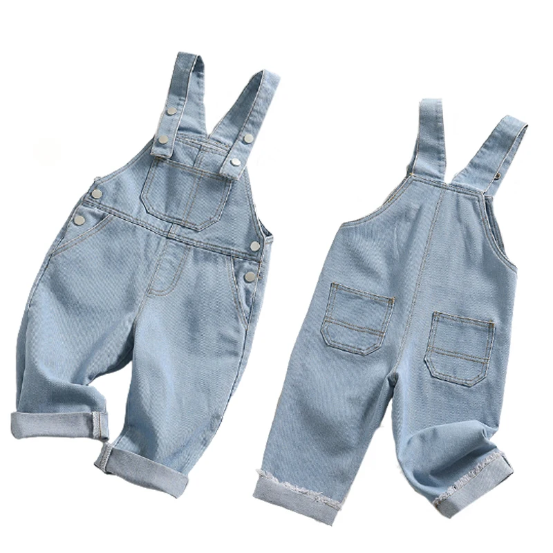 

1-3Yrs Kids Jeans Baby Rompers Spring Boys Girls Overalls Jumpsuit Pants Toddler Trousers Jeans Kids Clothes Children Clothing