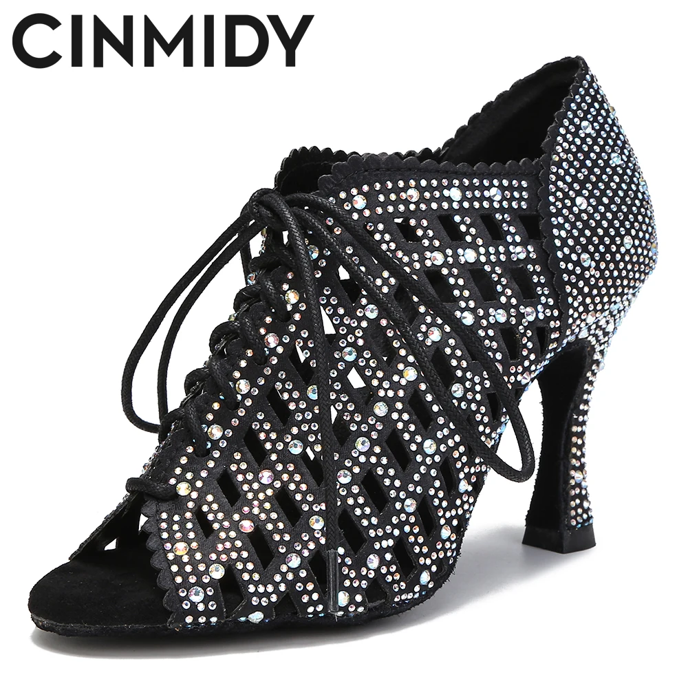 CINMIDY Women Latin Dance Shoes Black Party Ballroom Dancing Shoes Soft Bottom Women Sandals High Heels For Salsa Training Shoes
CINMIDY Women Latin Dance Shoes Black Party Ballroom Dancing Shoes Soft Bottom Women Sandals High Heels For Salsa Training Shoes