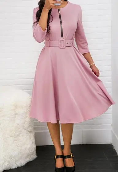 Elegant Women Dresses 2024 Medium Length Skirt New Waistband Zippered Medium and Long Sleeved Dress for Women with Waistband
Elegant Women Dresses 2024 Medium Length Skirt New Waistband Zippered Medium and Long Sleeved Dress for Women with Waistband