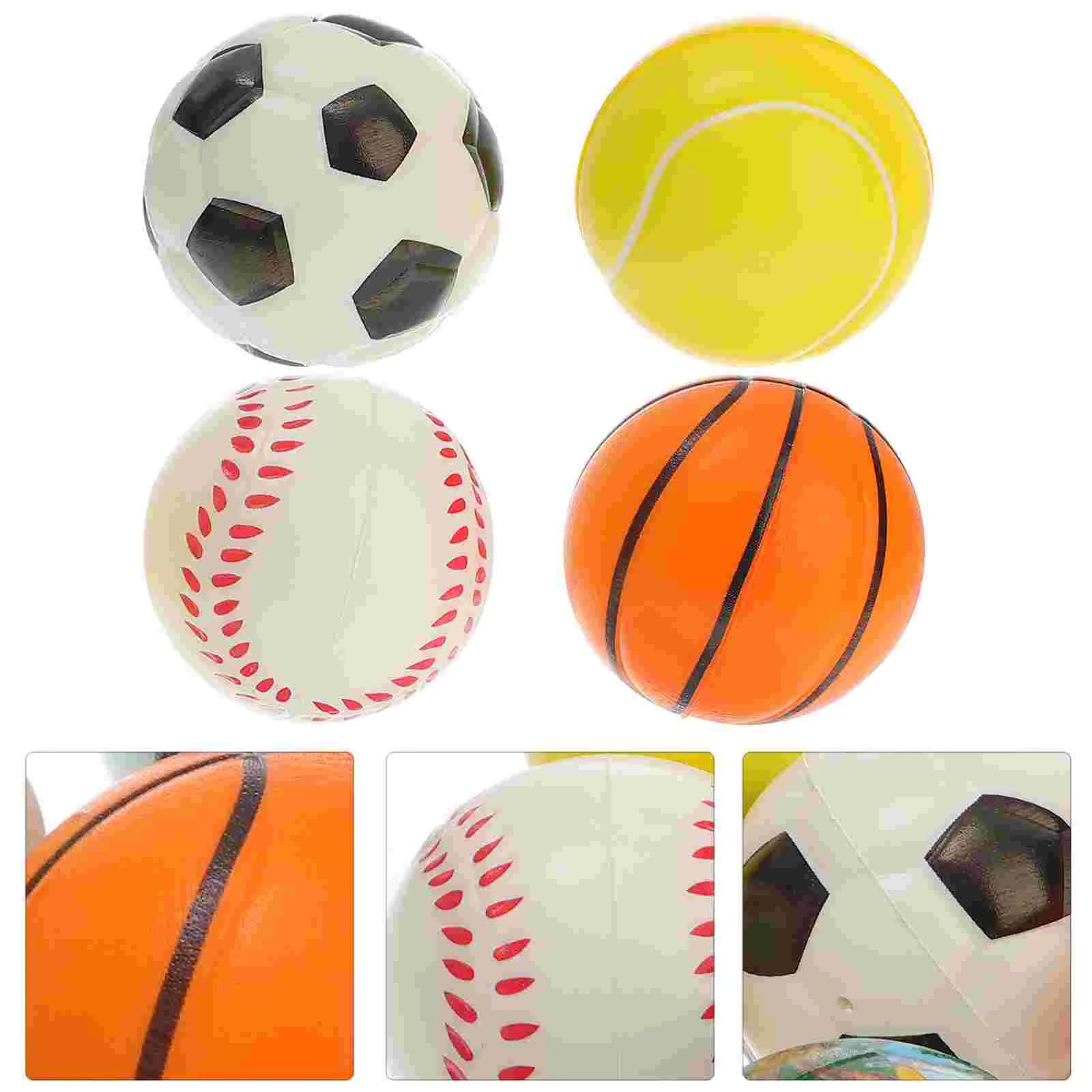

20 Pcs Sponge Ball Bouncy Balls for Kids Sports Foams Gift Party Favors Toys Pu Child Volleyball Baseballs Practice Training