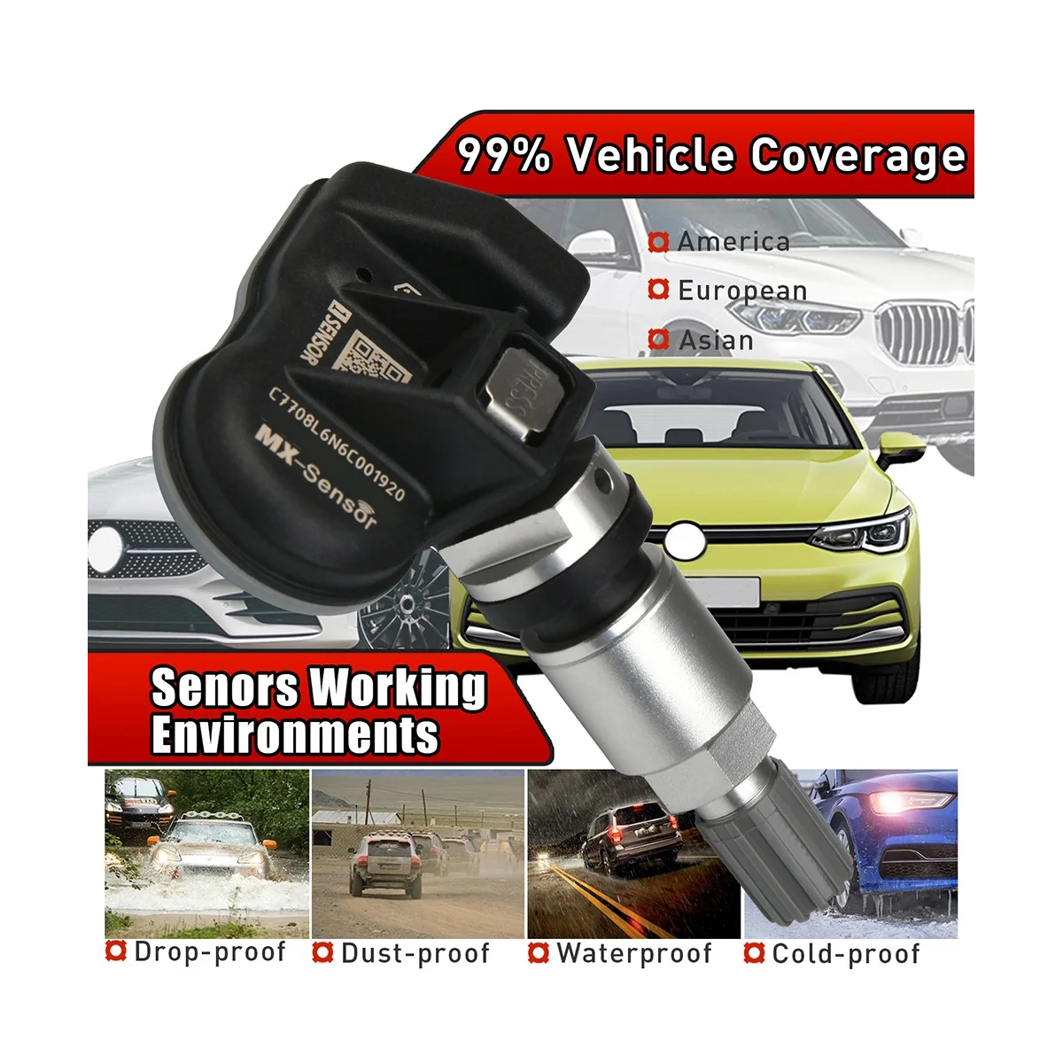 6Pcs Programmable TPMS Sensor 433MHz 315MHZ Tire Pressure Sensor Universal 2 in 1 For- MX-Sensor Monitoring System
6Pcs Programmable TPMS Sensor 433MHz 315MHZ Tire Pressure Sensor Universal 2 in 1 For- MX-Sensor Monitoring System
