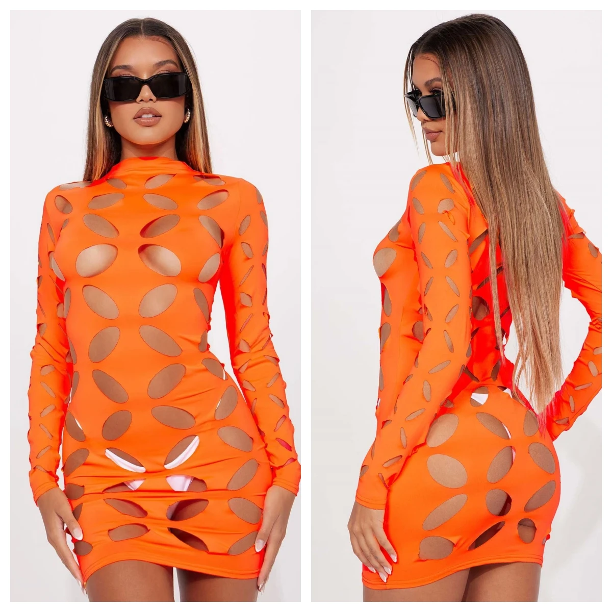 Hollow Out Sexy Long Sleeve O Neck Bodycon Mini Dress Women See Through Solid Party Club Streetwear Y2K Dresses Clothes
Hollow Out Sexy Long Sleeve O Neck Bodycon Mini Dress Women See Through Solid Party Club Streetwear Y2K Dresses Clothes