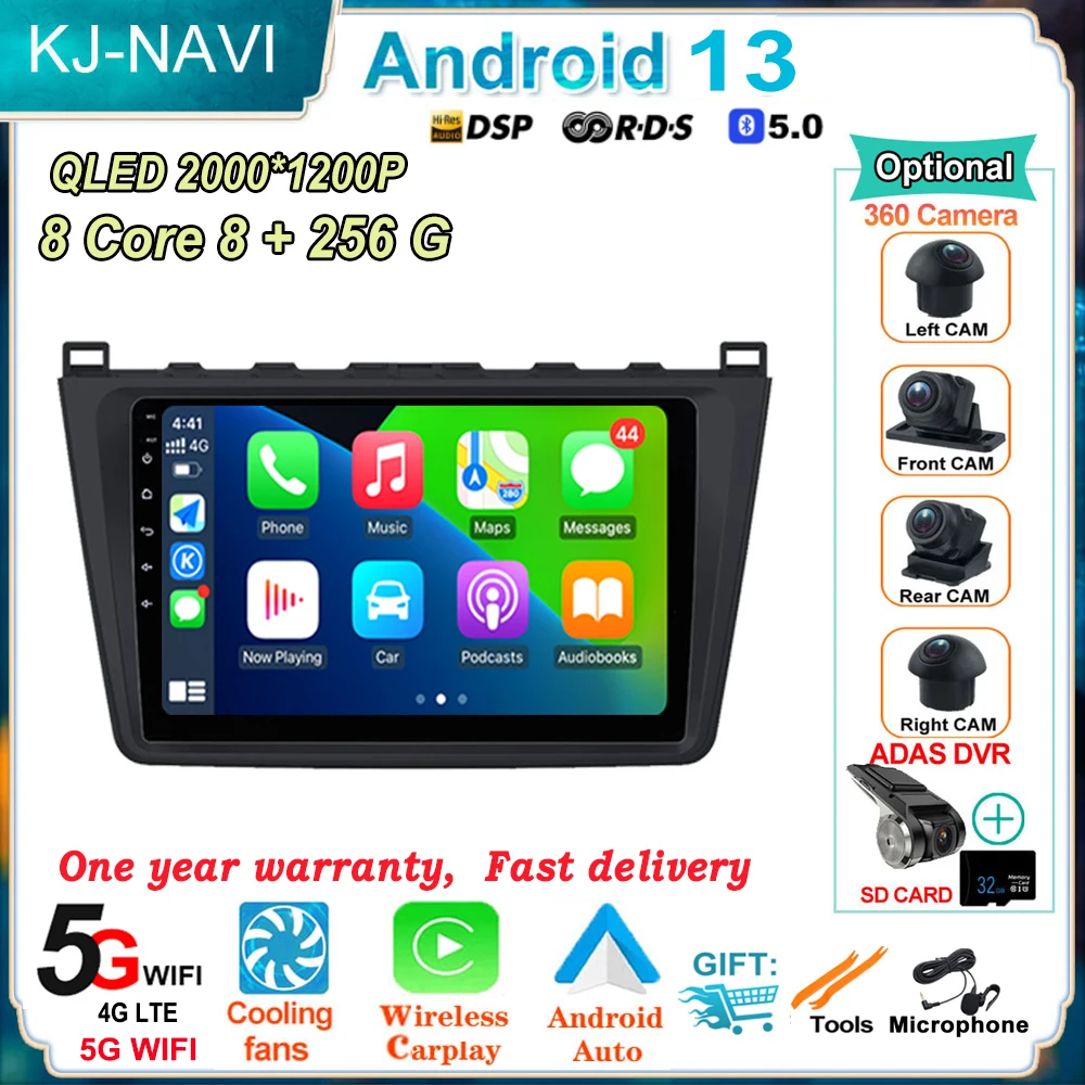 for Mazda 6 2 GH 2007 - 2015 Android 13 Car Stereo Radio GPS Navigation Head Unit Multimedia Video Player Carplay
for Mazda 6 2 GH 2007 - 2015 Android 13 Car Stereo Radio GPS Navigation Head Unit Multimedia Video Player Carplay