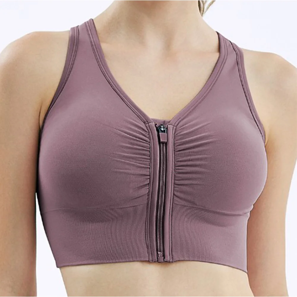 Women Yoga Underwear Bras Soft Front Zip Wireless Padded Push Up Shockproof Support Gym Top Sports Type Breathable Workout Bra
Women Yoga Underwear Bras Soft Front Zip Wireless Padded Push Up Shockproof Support Gym Top Sports Type Breathable Workout Bra