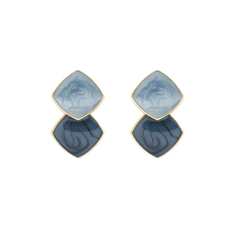 Geometric Square Earrings S925 Silver Needle Dripping Oil Korean Style Earring for Women
Geometric Square Earrings S925 Silver Needle Dripping Oil Korean Style Earring for Women