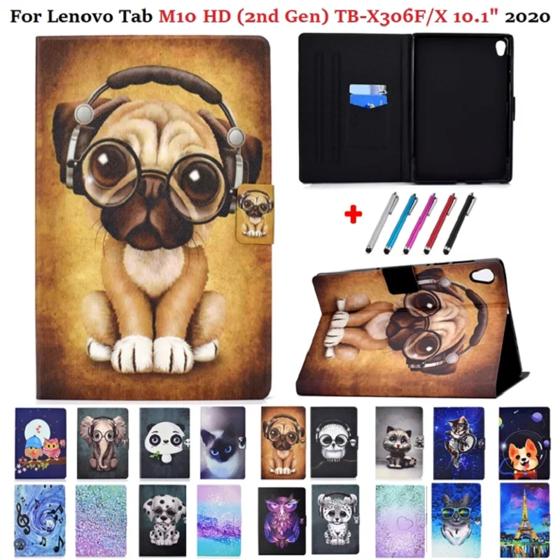Для планшета Lenovo Tab M10 HD 2nd Gen TB X306F X306X 10 1 дюймовый планшетный чехол щенок кожаный