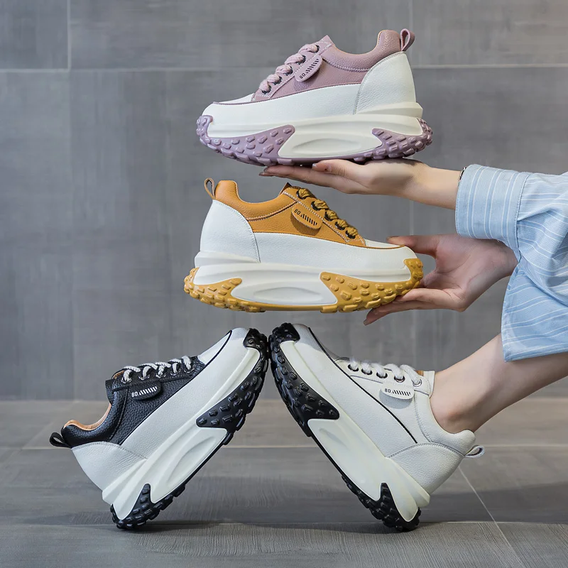 7cm Genuine Leather Platform Wedge Fashion Women Spring Well-fitting Autumn Chunky Sneakers Shoes New Breathable Comfortable
7cm Genuine Leather Platform Wedge Fashion Women Spring Well-fitting Autumn Chunky Sneakers Shoes New Breathable Comfortable
