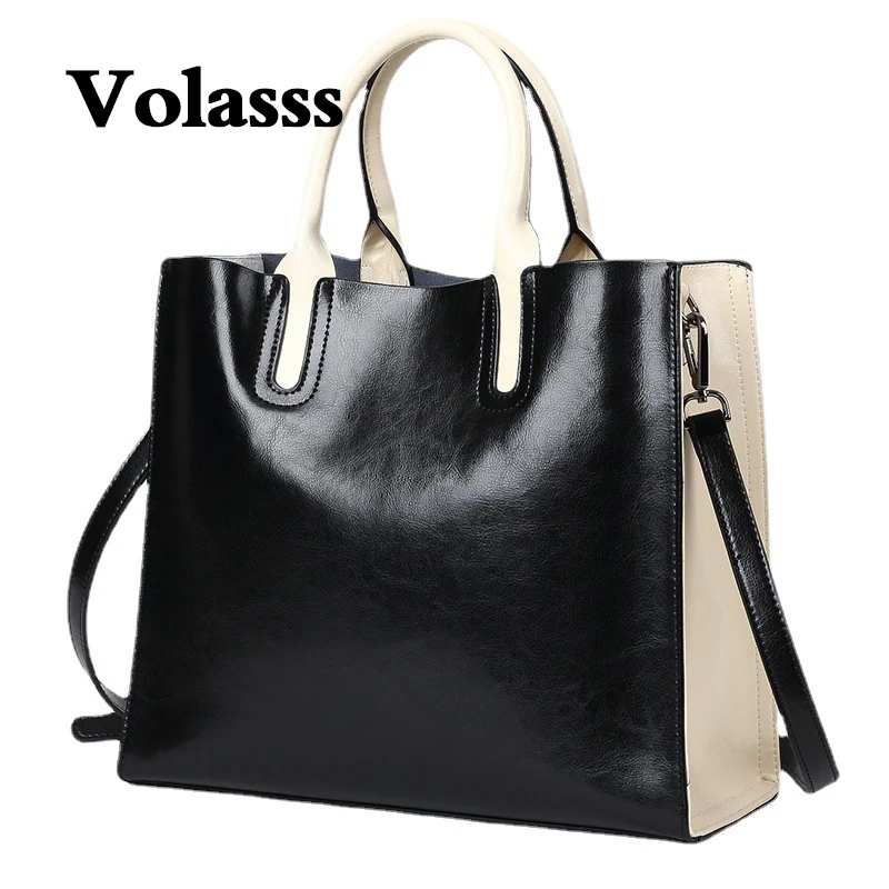 VOLASSS Large Capacity Oil Wax Cowhide Women Tote Bags New Fashion Lady Genuine Handbags Shoulder Bag For Woman Commuter Handbag
VOLASSS Large Capacity Oil Wax Cowhide Women Tote Bags New Fashion Lady Genuine Handbags Shoulder Bag For Woman Commuter Handbag