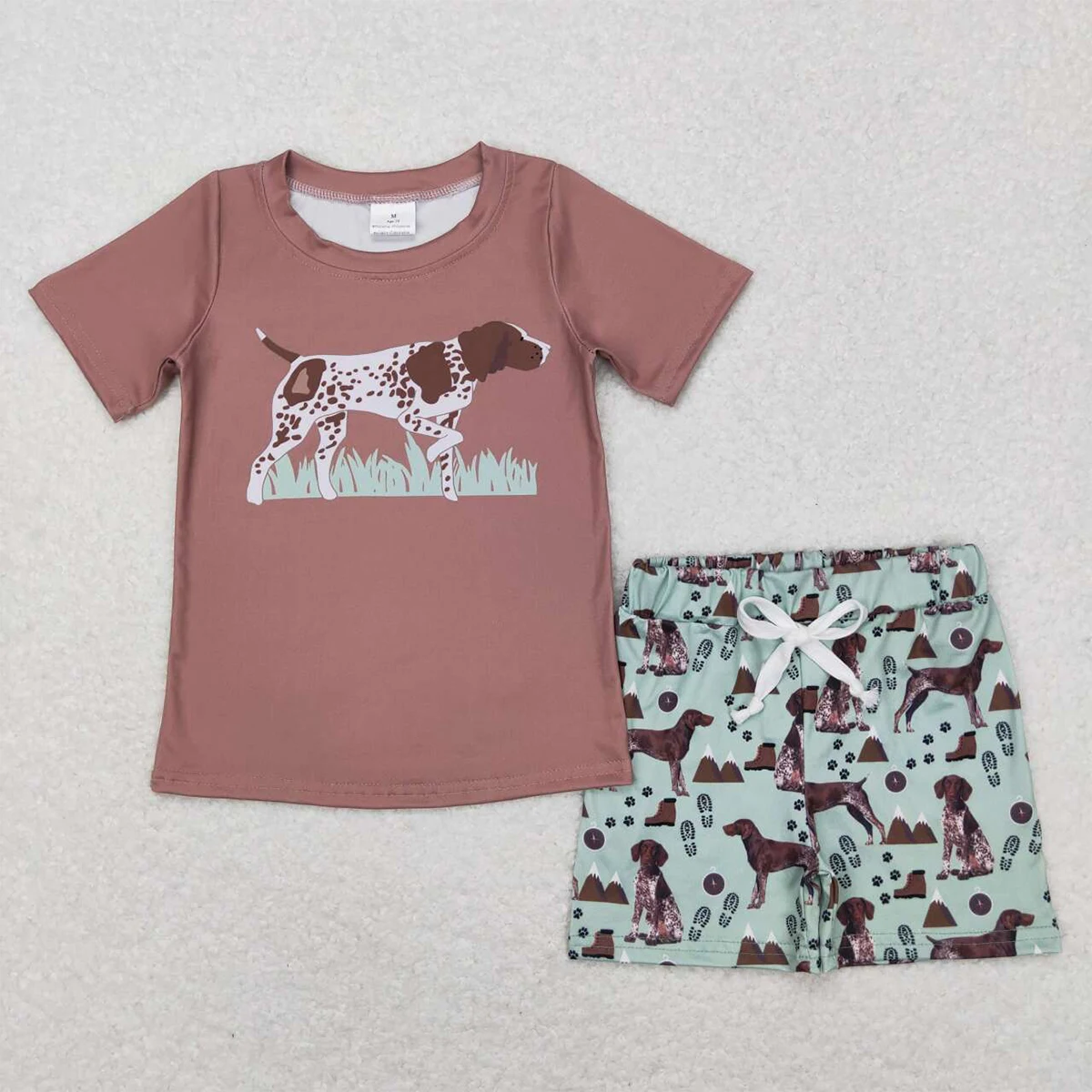 Wholesale Hot Sale Children's Clothing Baby Boys Clothes Puppy Camouflage Pocket Gray-blue Short-sleeved Shorts Boutique Set
Wholesale Hot Sale Children's Clothing Baby Boys Clothes Puppy Camouflage Pocket Gray-blue Short-sleeved Shorts Boutique Set