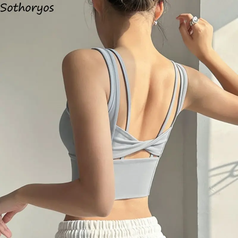 Women Backless Tanks Tops Simple Sweet Ladies Sporty Fashion Ulzzang Sleeveless Casual Sexy All-match Summer Fitness Ins
Women Backless Tanks Tops Simple Sweet Ladies Sporty Fashion Ulzzang Sleeveless Casual Sexy All-match Summer Fitness Ins