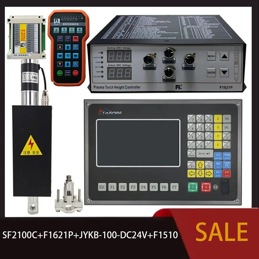 

SF2100C plasma controller THC+elevator kit F1621P+JYKB-100-DC24V-T3+F1510 suitable for plasma cutting machines