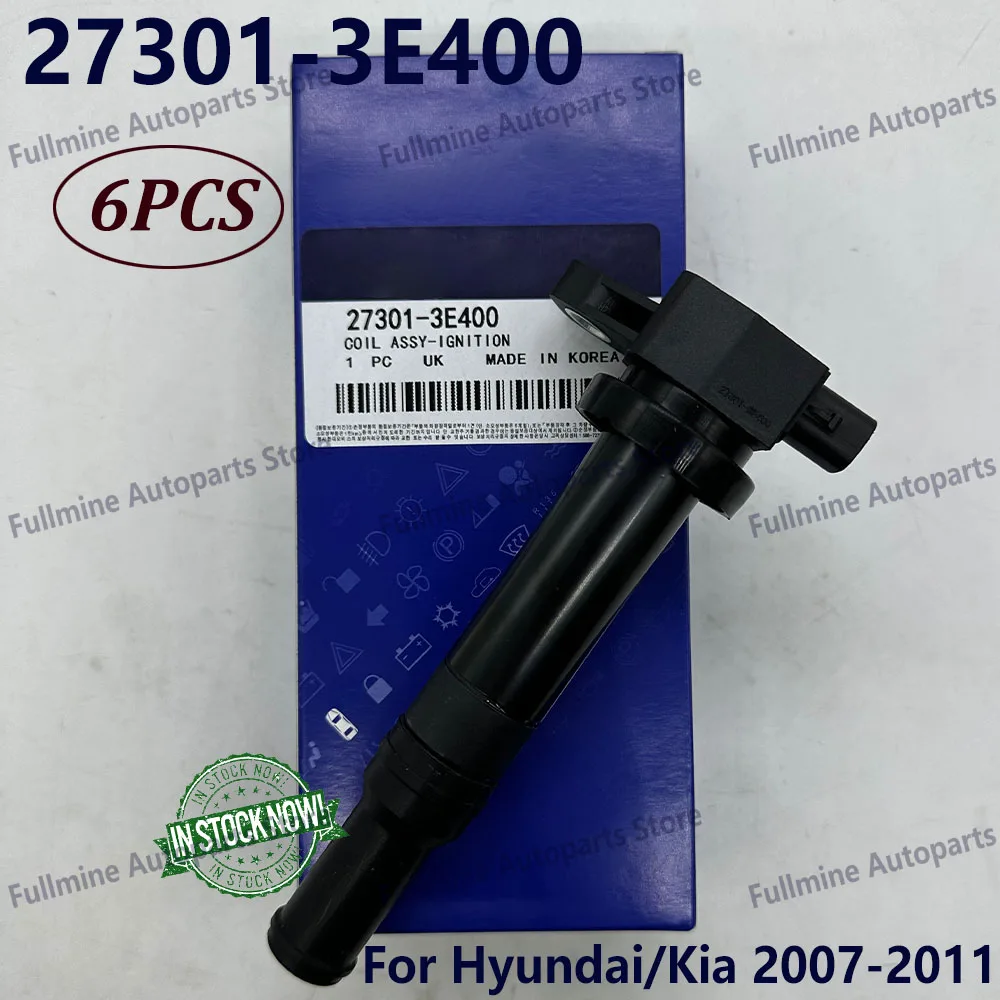 

6PCS 27301-3E400 UF558 Ignition Coil For Hyundaii Santa Fe K-ia Optima Rondo 2.7L V6 273013E400 High Quality