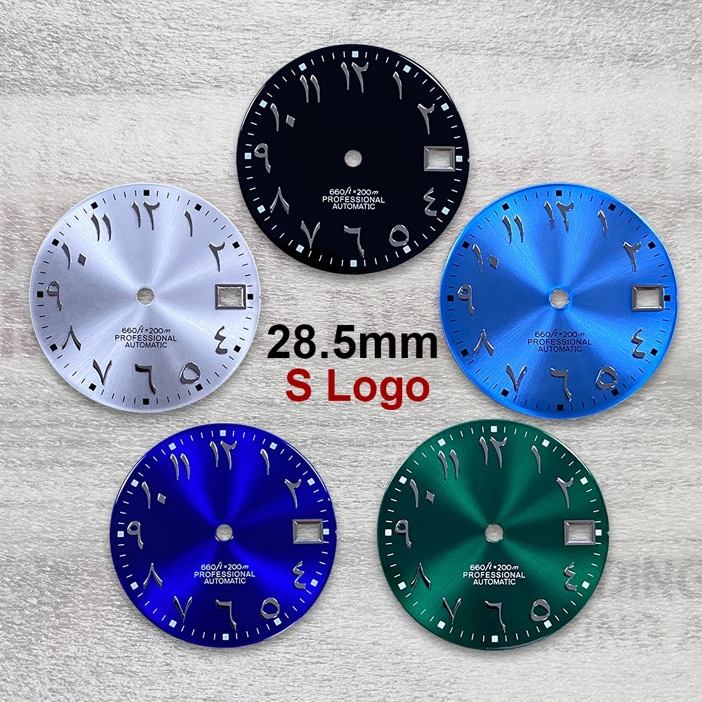 28.5mm S Logo Sunstreaker Dial Arabic Nail Suitable For NH35/NH36/4R35 Movement Watch Modification Accessories
28.5mm S Logo Sunstreaker Dial Arabic Nail Suitable For NH35/NH36/4R35 Movement Watch Modification Accessories