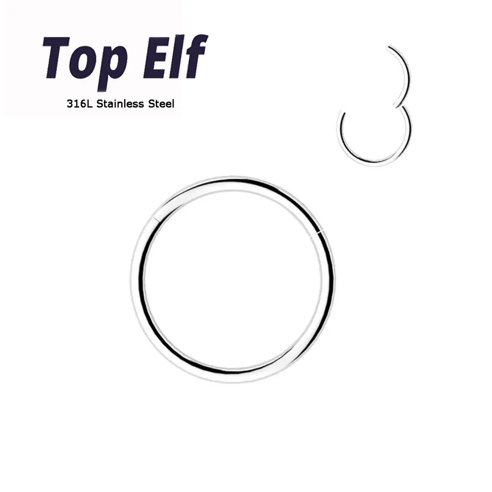 Wholesale 316L Stainless Steel Hoop Earring Nose Ring For Women Lip Ear Hoop Punk Basic Nose Accessories Wholesale 316L Stainless Steel Hoop Earring Nose Ring For Women Lip Ear Hoop Punk Basic Nose Accessories