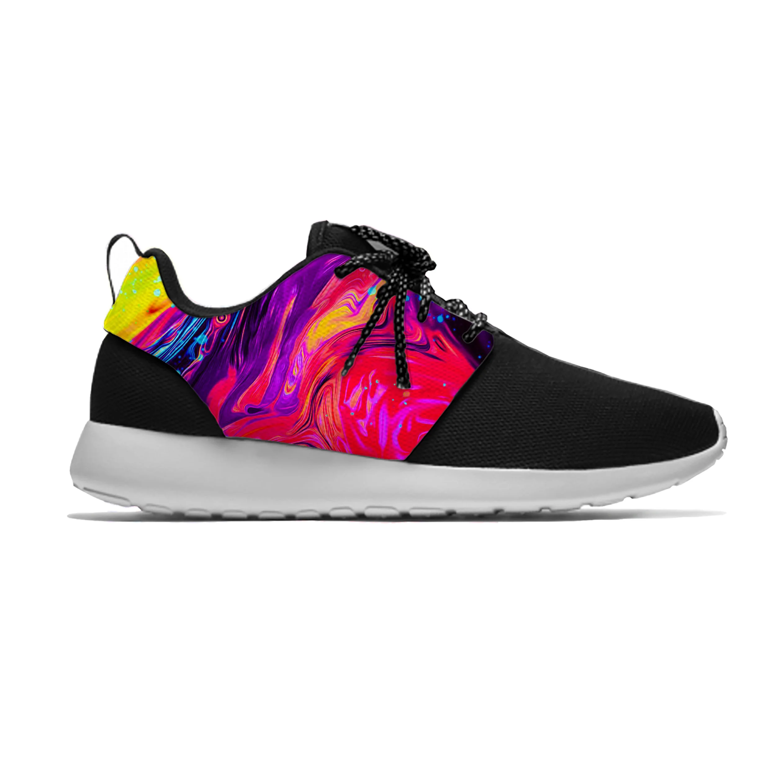 

Marble rainbow abstract Pattern Personality Funny Sport Running Shoes Casual Breathable Lightweight 3D Print Men Women Sneakers