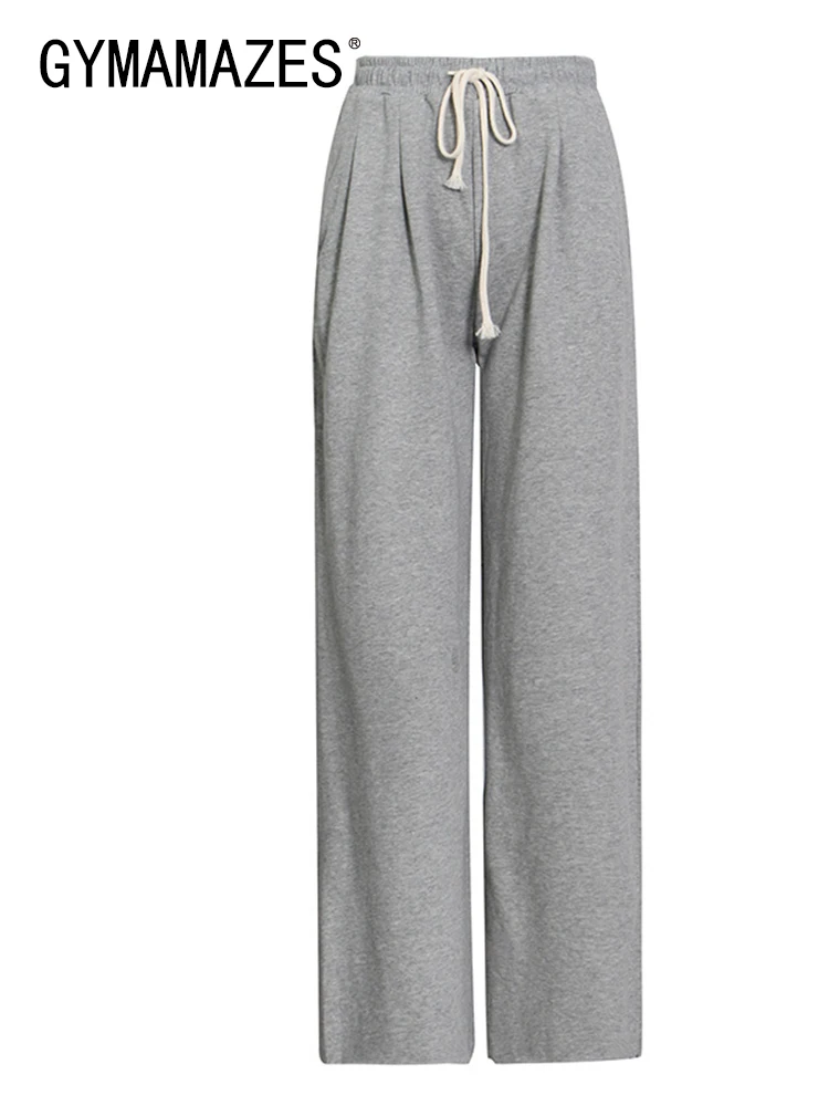 GYMAMAZES Casual Long Trousers Female Loose Waist Patchwork Drawstring Solid Straight Wide Leg Pants For Women Clothes 2022 New
GYMAMAZES Casual Long Trousers Female Loose Waist Patchwork Drawstring Solid Straight Wide Leg Pants For Women Clothes 2022 New