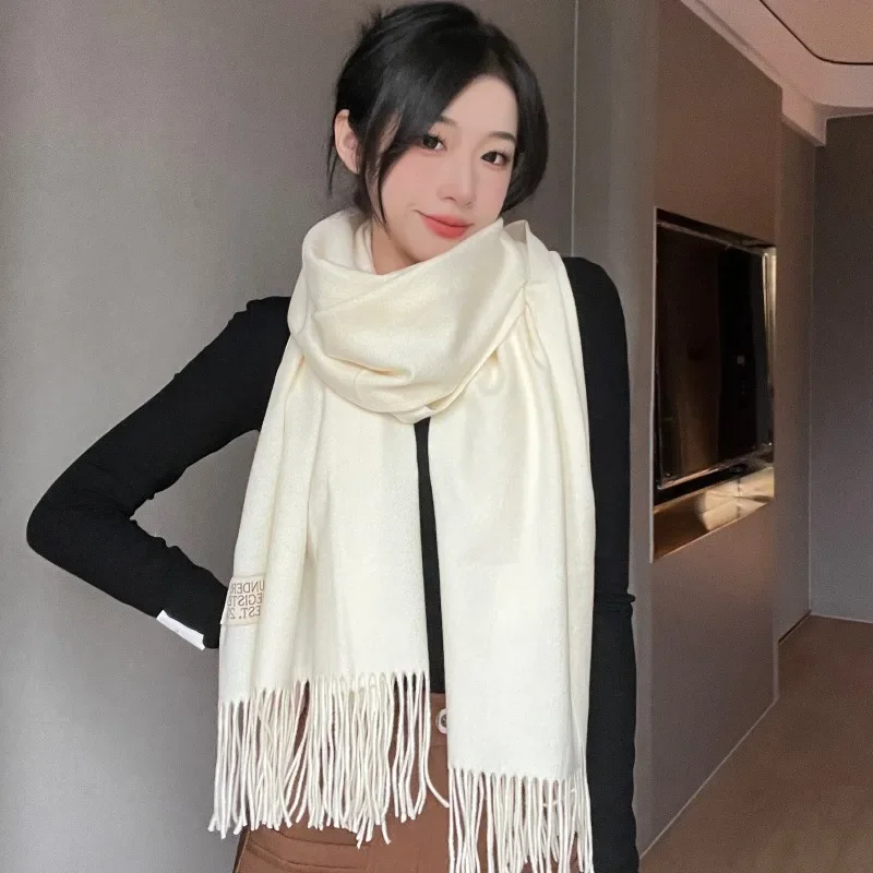 

Women Solid Color Open Stitch Top Half Opened Collar Buttons Warm Shawl Wrap Fringe Tassels 2024 New Poncho Cape Cloak T387