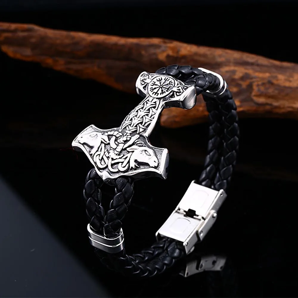 Vintage Viking Bracelet For Men Stainless Steel Nordic Celtic Knot Bracelets Compass Animal Amulet Jewelry Gift Dropshipping
Vintage Viking Bracelet For Men Stainless Steel Nordic Celtic Knot Bracelets Compass Animal Amulet Jewelry Gift Dropshipping