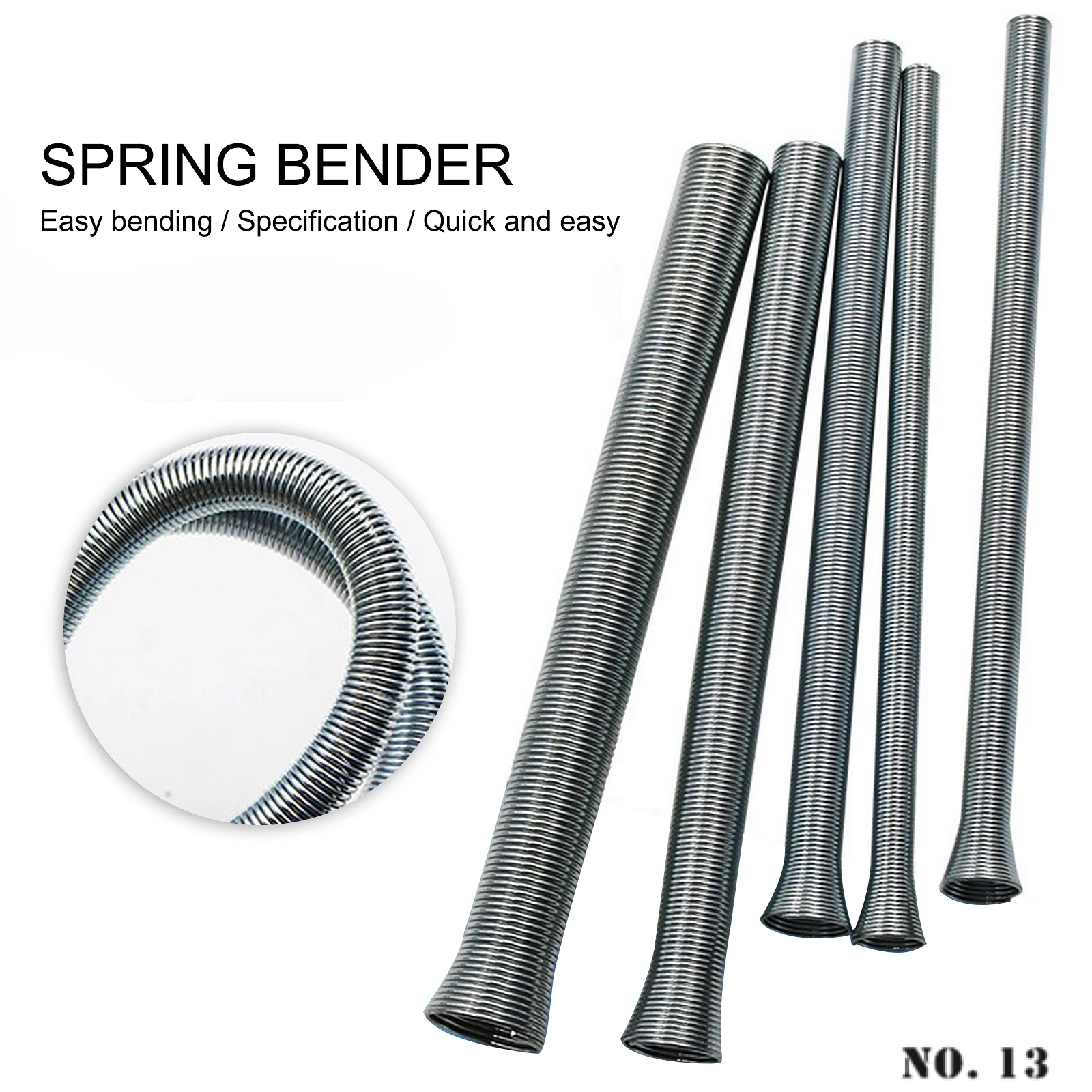Фото 5Pcs/Set Air Conditioner Copper Pipe Bender Bending Tool Aluminum Pipeline Spring Tube Silver Galvanized Tools Part  | Гибочное оборудование (1005003726724964)