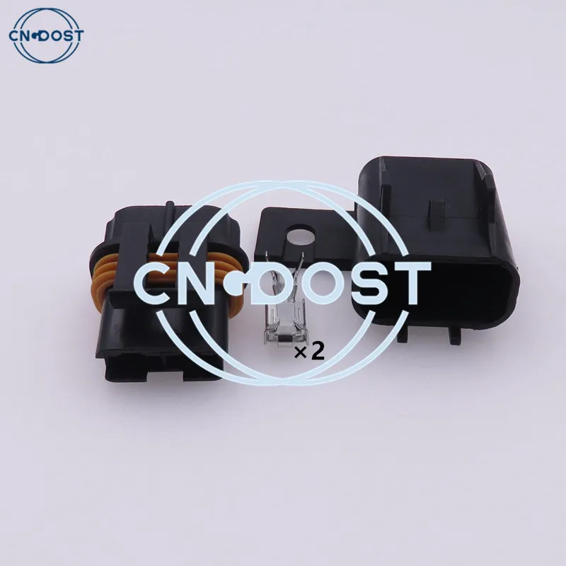 

1 Set 2 Hole 12033731 6.3mm AC Assembly Sealed Connector For Inline Fuse Wiring Auto Socket 12033769 54200521