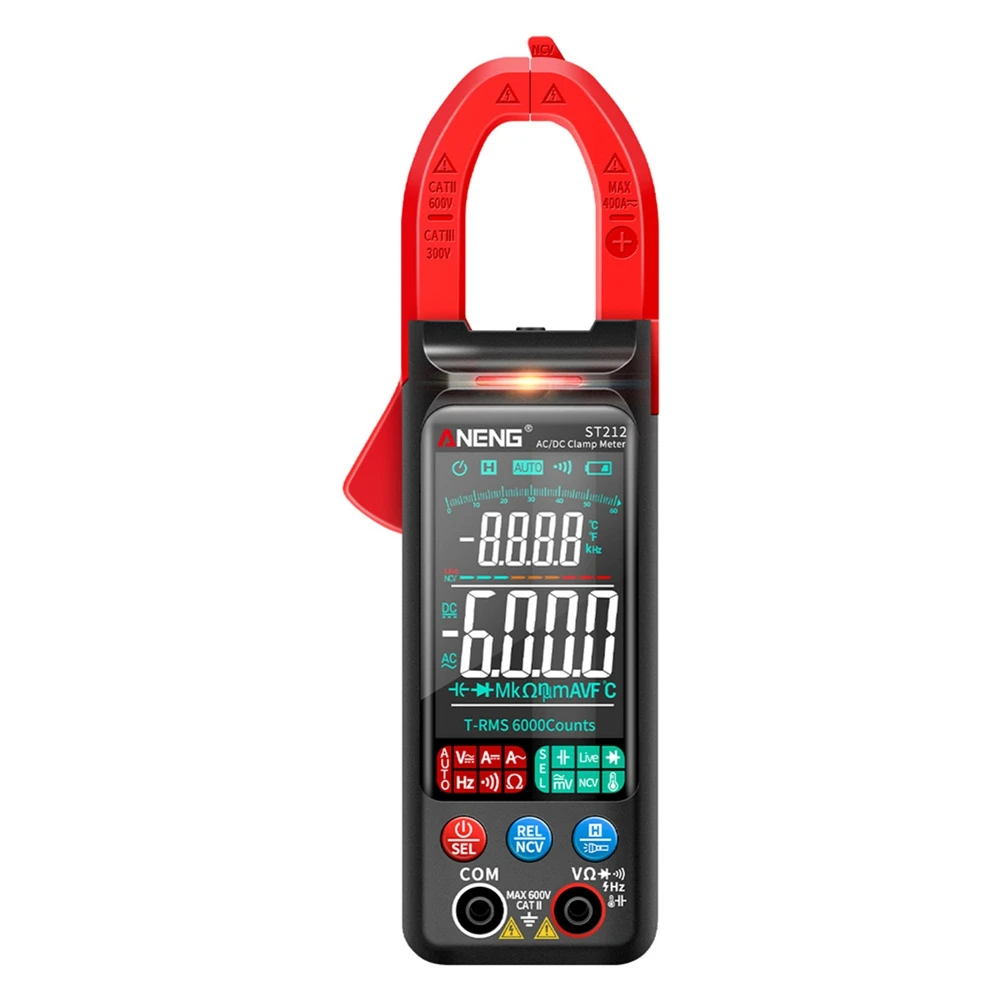 ANENG ST212 Digital Clamp Meter 400A Current True RMS Smart Plier Ammeter 6000 Multimeter DC AC NCV Tester(Red)
ANENG ST212 Digital Clamp Meter 400A Current True RMS Smart Plier Ammeter 6000 Multimeter DC AC NCV Tester(Red)