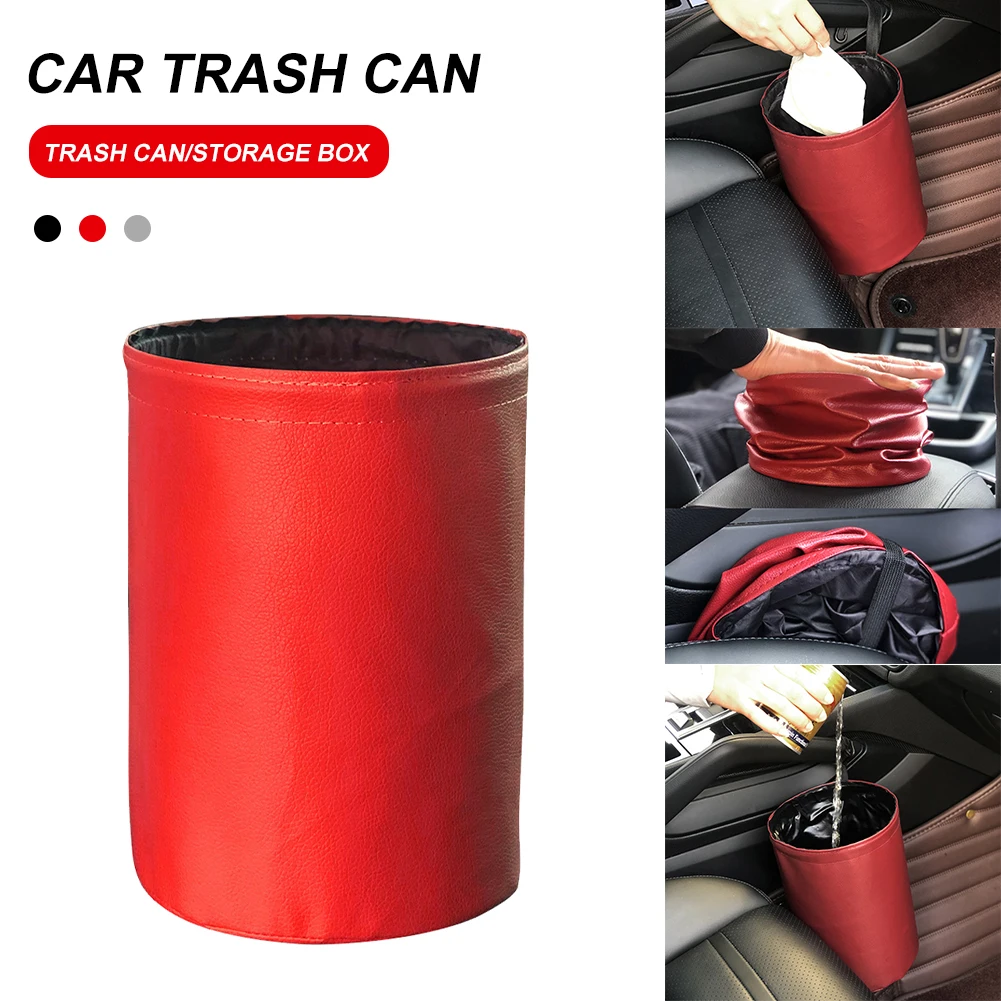 Universal Car Trash Can Interior Rubbish Container Double-Layer Leather Garage Bag Auto Center Console Storage Bag Car Organizer
Universal Car Trash Can Interior Rubbish Container Double-Layer Leather Garage Bag Auto Center Console Storage Bag Car Organizer