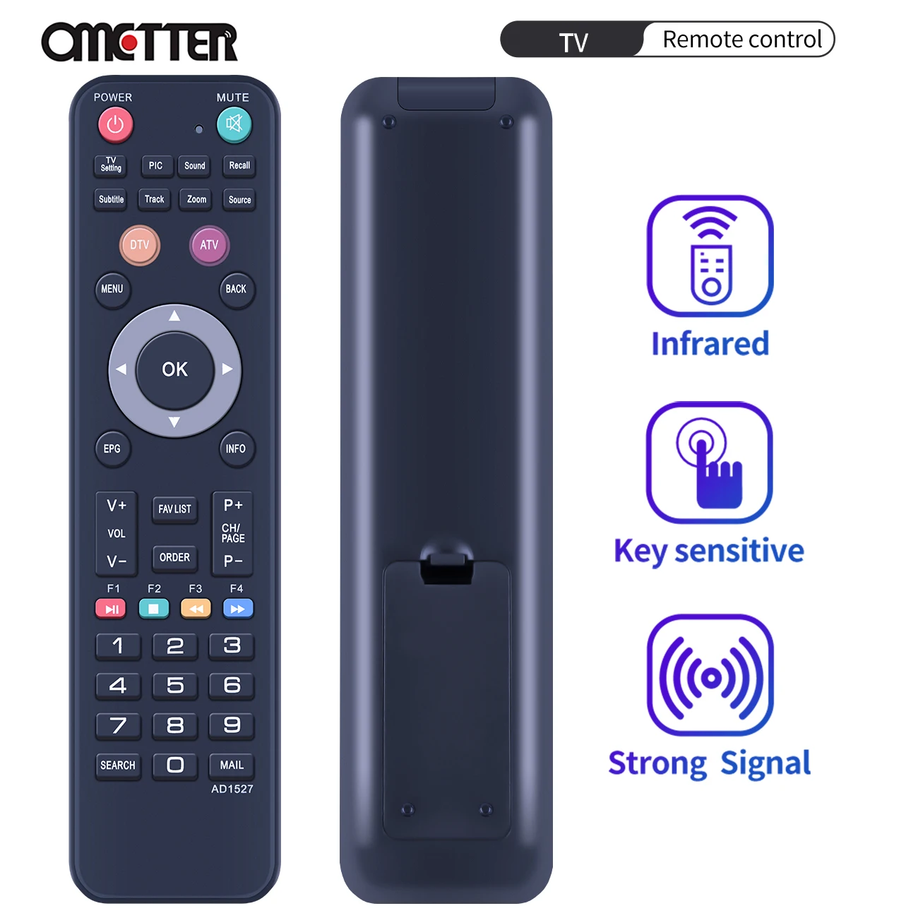 

New Remote Control AD1527 HJ-43 for Startimes TV DTV ATV