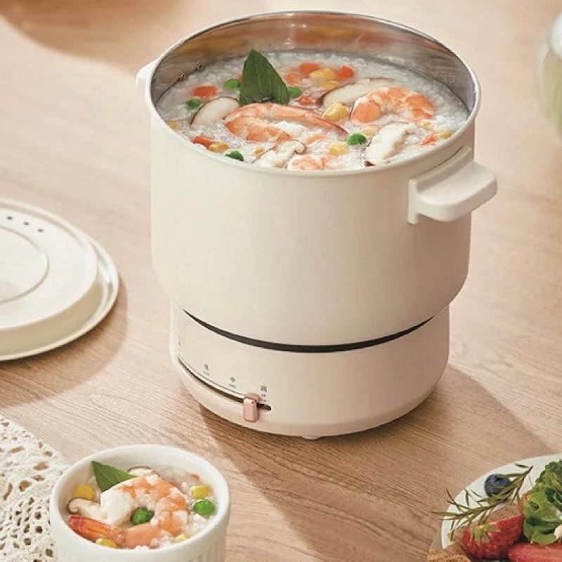 

1.5L Multifunction Electric cooker pot Travel Fold Electric Hot Pot Food Steamer Electric Frying Pot cook Porridge Soup Pot 220V