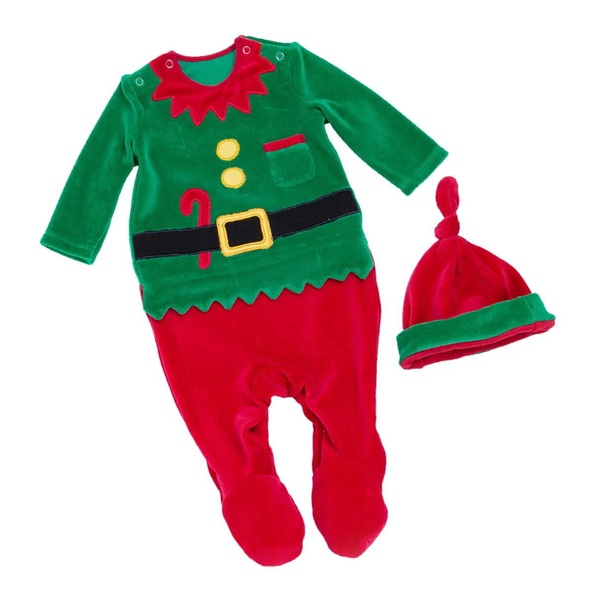 

Christmas Outfit Jumsuit Christmas Clothes Bodysuit with Hat for Toddlers Kids Size 80