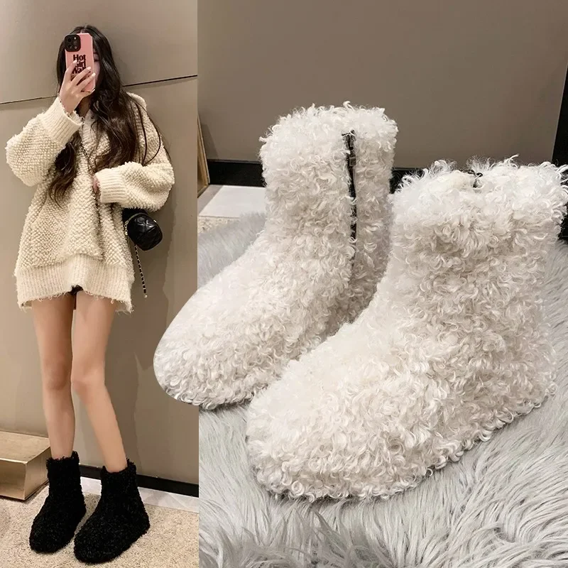 Sweet Mid Calf Boots for Women Winter Solid Flock ZIP Shoes for Women Round Toe Modern Boots Zapatos De Mujer Ladies Shoes
Sweet Mid Calf Boots for Women Winter Solid Flock ZIP Shoes for Women Round Toe Modern Boots Zapatos De Mujer Ladies Shoes