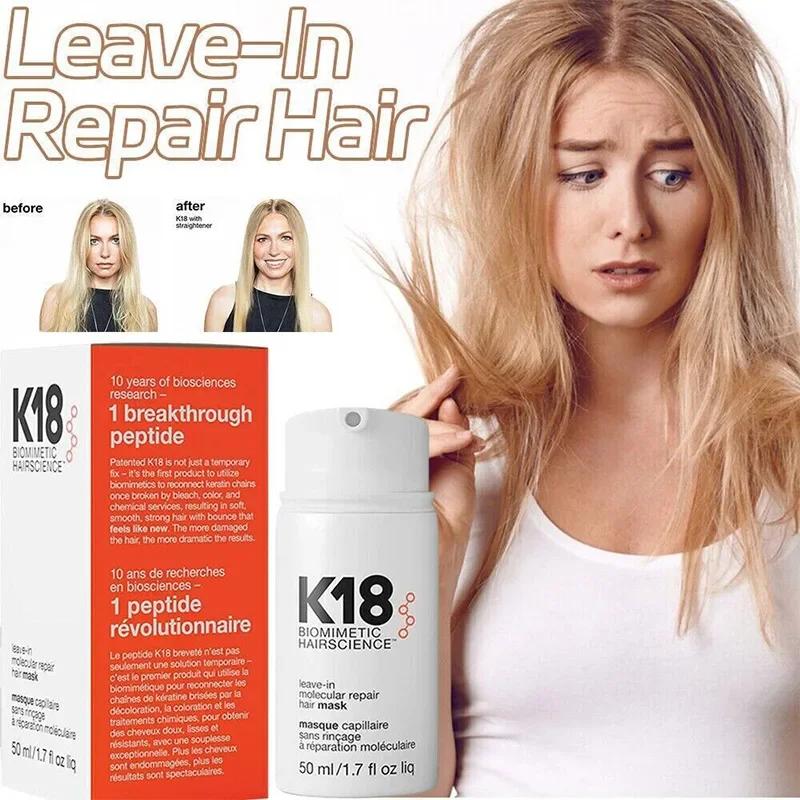 50ml Hair Repair Mask K18 Moisturizing And Hydrating Hair Care Mask Repair Damaged Hair Deep Repair Molecular Care Products
50ml Hair Repair Mask K18 Moisturizing And Hydrating Hair Care Mask Repair Damaged Hair Deep Repair Molecular Care Products