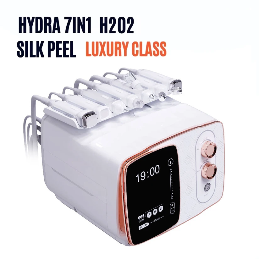 

New Arrival 7 in 1 Hydra Dermabrasion Bubble Synthesizer Skin Lifting Face Exfoliating Aqua Skin Peel Luxurious Class Machine