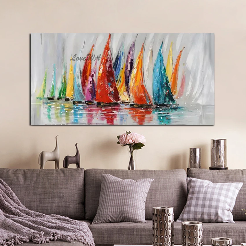 Abstract Canvas Art Wall Colorful Sailboat Hand Drawing Nordic Decorative Paintings Frameless Beautiful Seascape 3d Picture
Abstract Canvas Art Wall Colorful Sailboat Hand Drawing Nordic Decorative Paintings Frameless Beautiful Seascape 3d Picture
