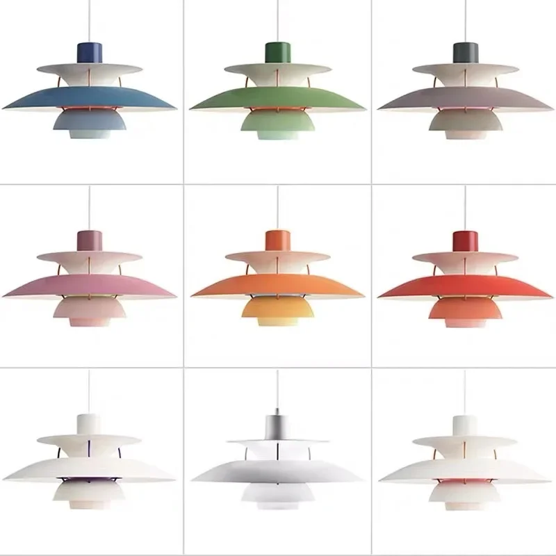 

Danish Design 40cm Lamp Led Pendant Light Loui High Quality Poulsen Decor 50 cm layer Suspension Luminaire Kitchen Hanging Lamp
