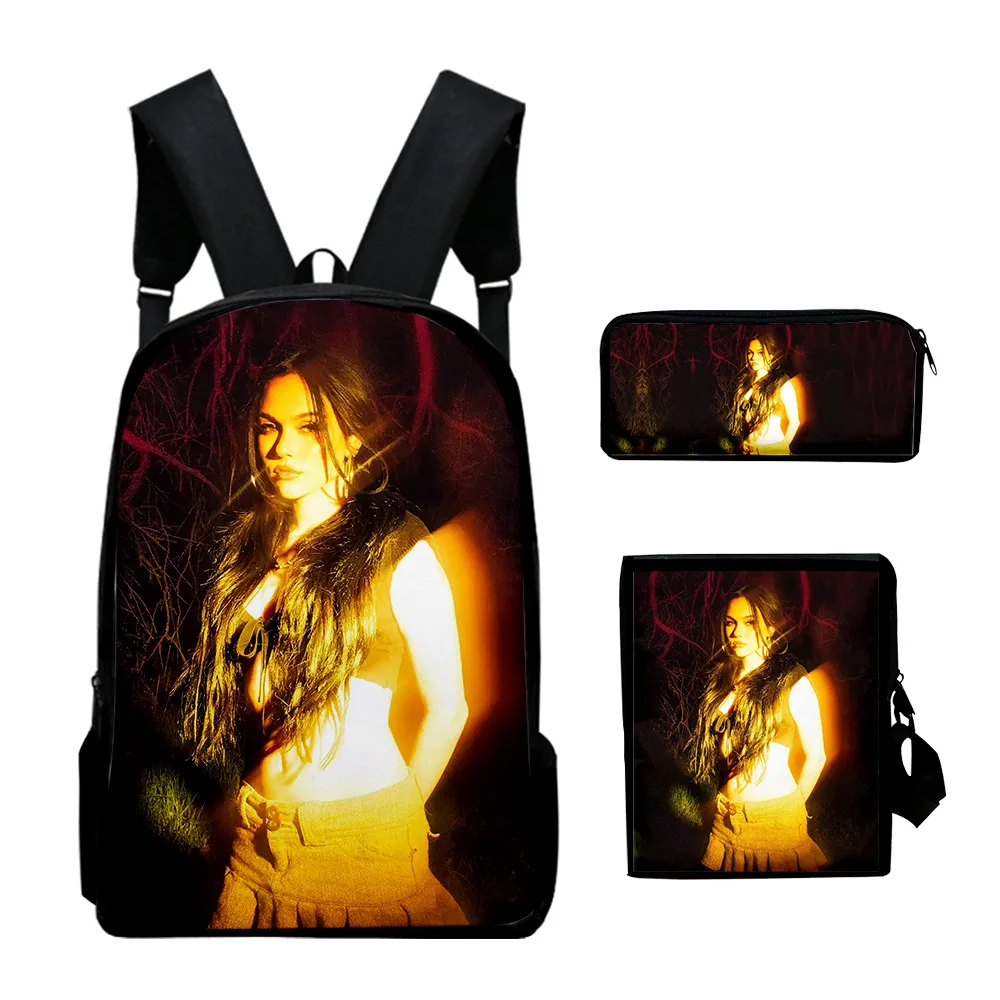 

Popular Maggie Lindemann 3D Print 3pcs/Set pupil School Bags Laptop Daypack Backpack Inclined shoulder bag Pencil Case