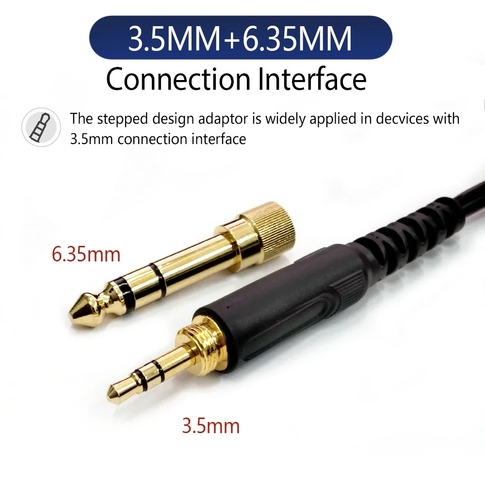 3.5MM + 6.35MM Plug Headphone Upgrade Cable Audio Replacement Cable Suit for SHURE SRH1440 SRH1540 SRH1840 headset , 3.5MM + 6.35MM Plug Headphone Upgrade Cable Audio Replacement Cable Suit for SHURE SRH1440 SRH1540 SRH1840 headset ,
