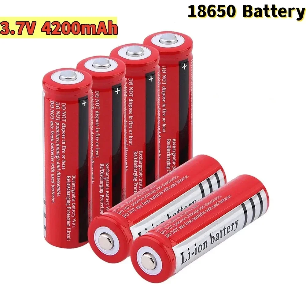 2-20 PCS 18650 Battery 3.7V 4200mAh Rechargeable Liion Battery For Led Flashlight Flashlight Batery Litio Battery
2-20 PCS 18650 Battery 3.7V 4200mAh Rechargeable Liion Battery For Led Flashlight Flashlight Batery Litio Battery