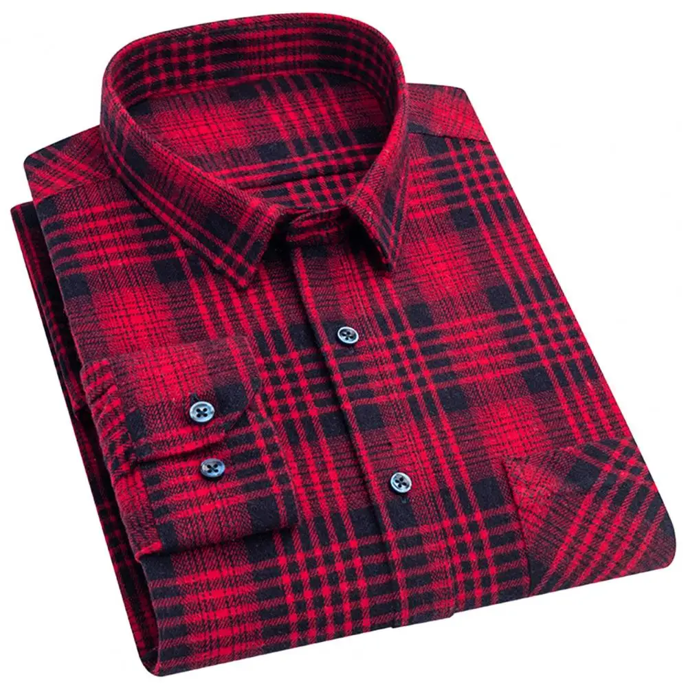Cotton Plaid Shirt Plaid Print Men's Cardigan Casual Mid Length Shirt with Turn-down Collar Color Matching for Fall Spring Lapel
Cotton Plaid Shirt Plaid Print Men's Cardigan Casual Mid Length Shirt with Turn-down Collar Color Matching for Fall Spring Lapel