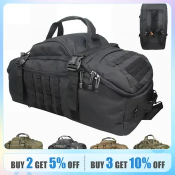 LQARMY 60L 80L 캠핑 배낭 남자 군사 전술 배낭 Molle 육군 하이킹 여행 등반 배낭 스포츠 체육관 더플 백 상품 이미지