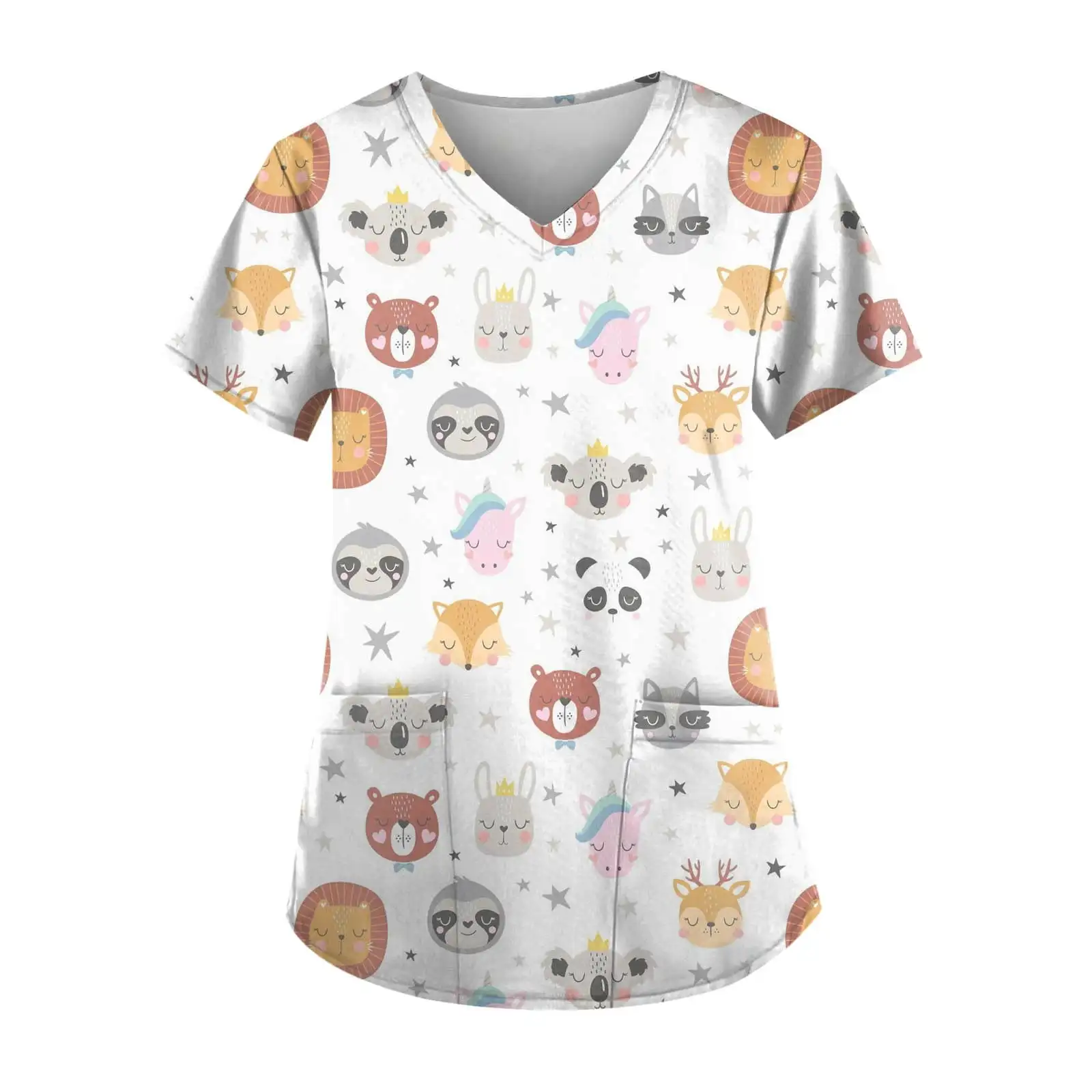 Dental Nurse Uniform for Women Cute Cartoon Print Surgical Uniform Fashion Patch Pocket Short Sleeve Top Women's Surgical Scrubs
Dental Nurse Uniform for Women Cute Cartoon Print Surgical Uniform Fashion Patch Pocket Short Sleeve Top Women's Surgical Scrubs