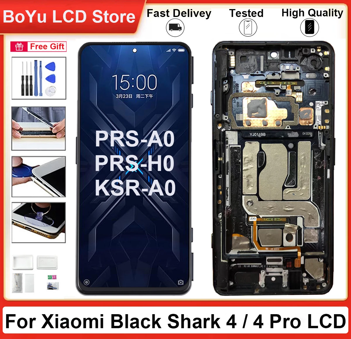 Original 6.67" Tested Screen For Xiaomi Black Shark 4 KSR-A0 / 4 Pro PRS-H0 PRS-A0 LCD and Touch Display Digitizer Assembly Part
Original 6.67" Tested Screen For Xiaomi Black Shark 4 KSR-A0 / 4 Pro PRS-H0 PRS-A0 LCD and Touch Display Digitizer Assembly Part
