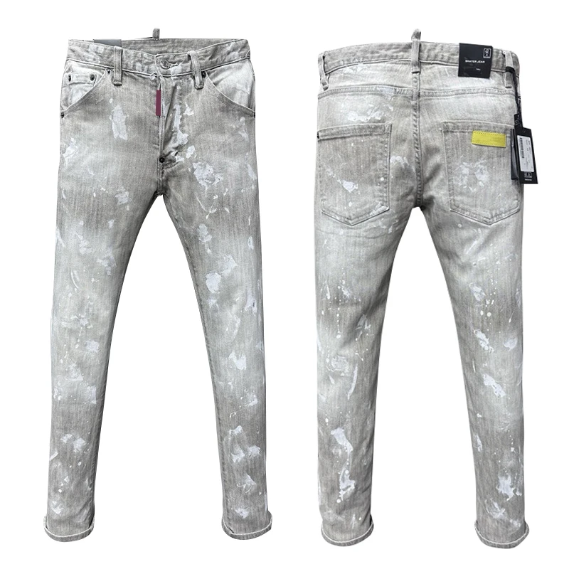 Men's Jeans New quadratic men's denim pants patch personality ground white small straight foot cross-border jeans dsq9917
Men's Jeans New quadratic men's denim pants patch personality ground white small straight foot cross-border jeans dsq9917