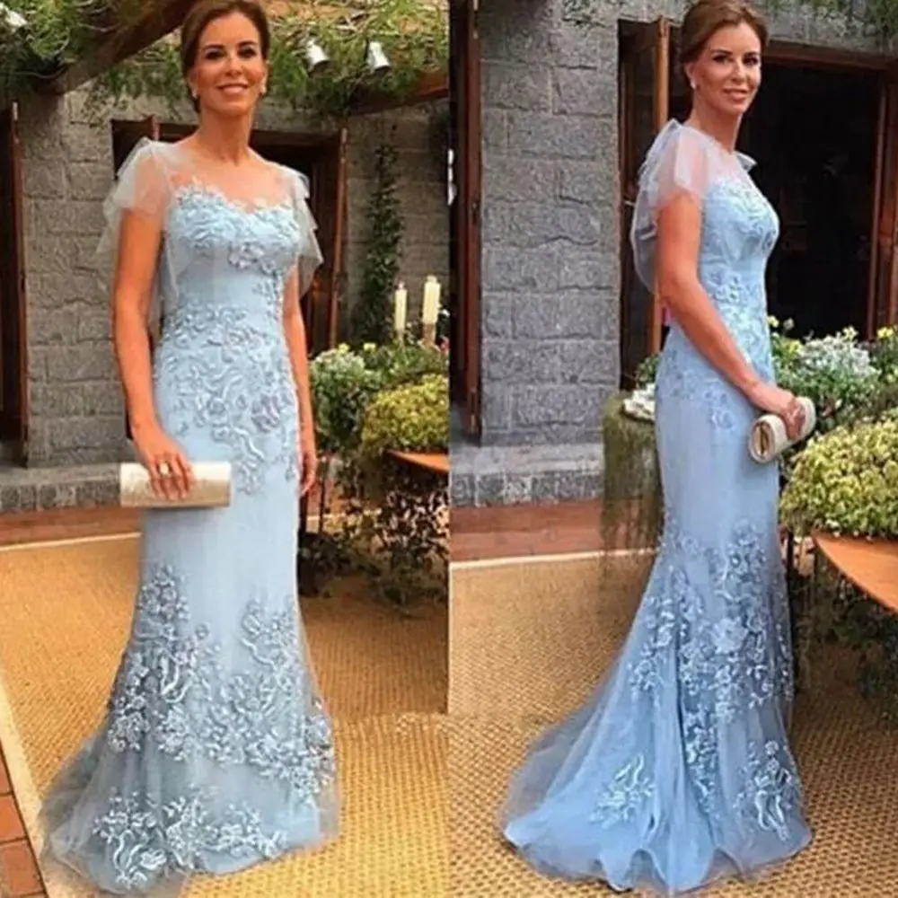2022 Blue Mermaid Mother Evening Dress Elegant Plus Size Mother of the Bride Dress Lace Applique Tulle Mother Gowns For Wedding
2022 Blue Mermaid Mother Evening Dress Elegant Plus Size Mother of the Bride Dress Lace Applique Tulle Mother Gowns For Wedding