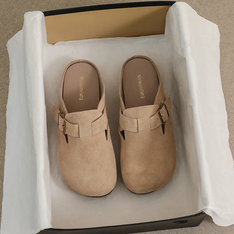 High Quality Genuine Leather Mules Outside Spring Summer Vintage Lazy Boken Baotou Slippers Women Zapatos De Mujer Women Shoes
High Quality Genuine Leather Mules Outside Spring Summer Vintage Lazy Boken Baotou Slippers Women Zapatos De Mujer Women Shoes