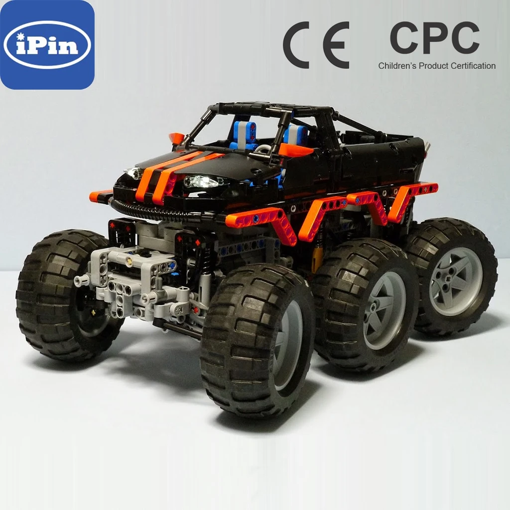 Moc-1244 6x6 Bigfoot truck app remote control 968pcs electronic drawing splicing building block technology assembly
Moc-1244 6x6 Bigfoot truck app remote control 968pcs electronic drawing splicing building block technology assembly