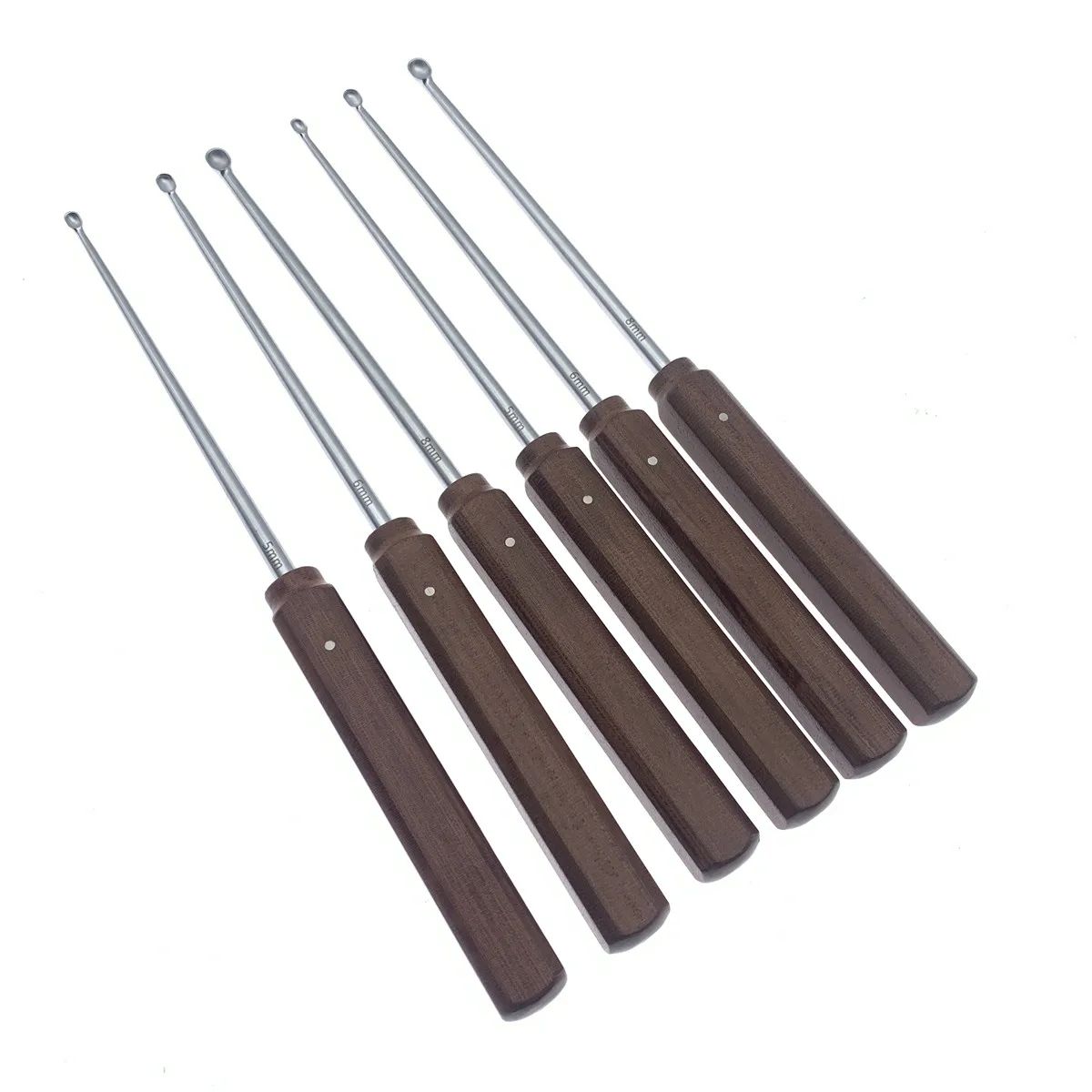 

Orthopedics Bone Curette Bone Spoon with Wooden Handle Veterinary Stainless Steel Orthopedics Surgical Instruments